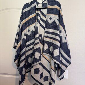 Aztec Design Poncho